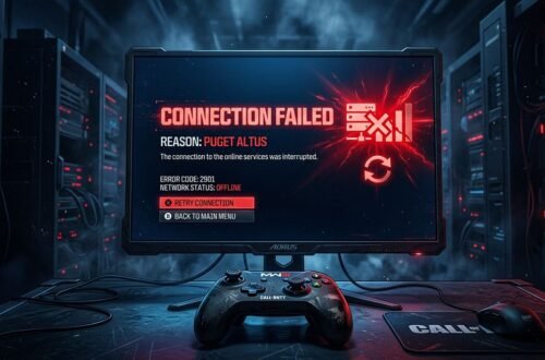 Call of Duty Puget Altus error code displayed on a gaming screen with network connection failure icons