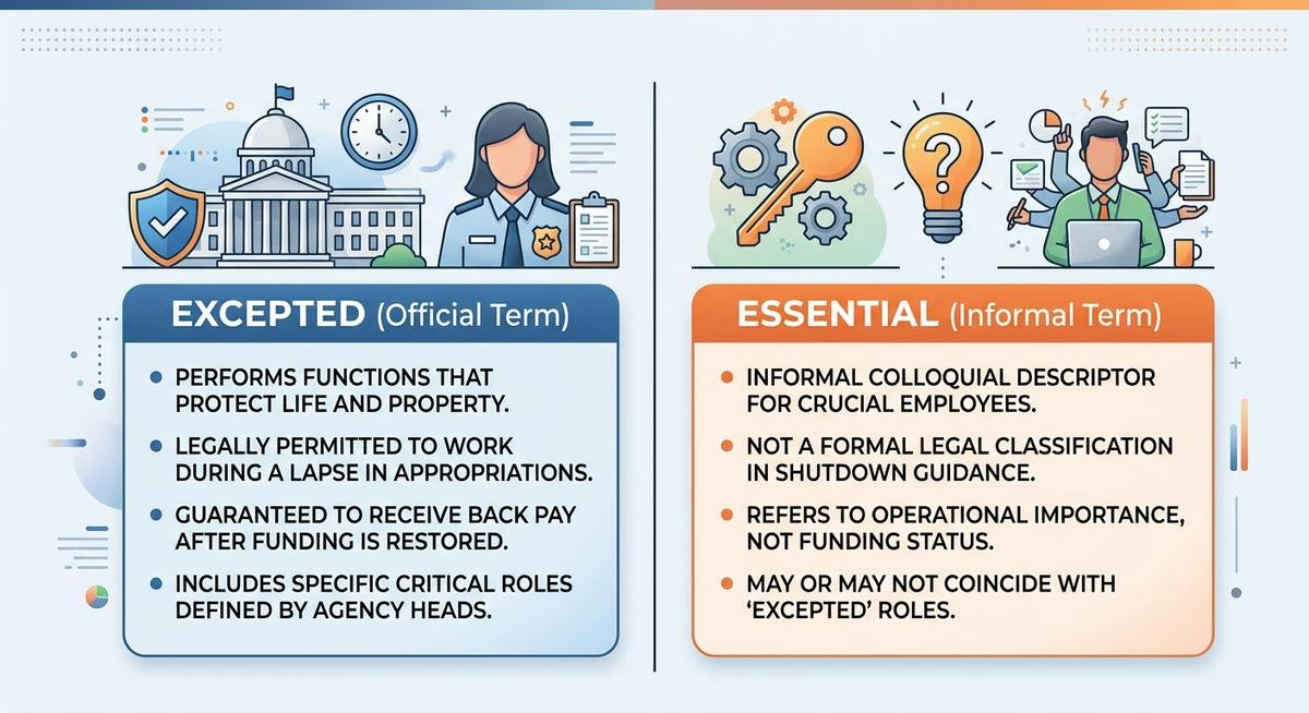 what excepted status actually means for ice employees
